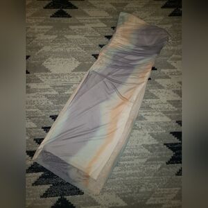 Zara Multi Color Strapless Dress Size M